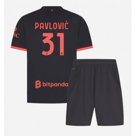 AC Milan Strahinja Pavlovic #31 Tredje Kläder Barn 2026-27 Kortärmad (+ Korta byxor)
